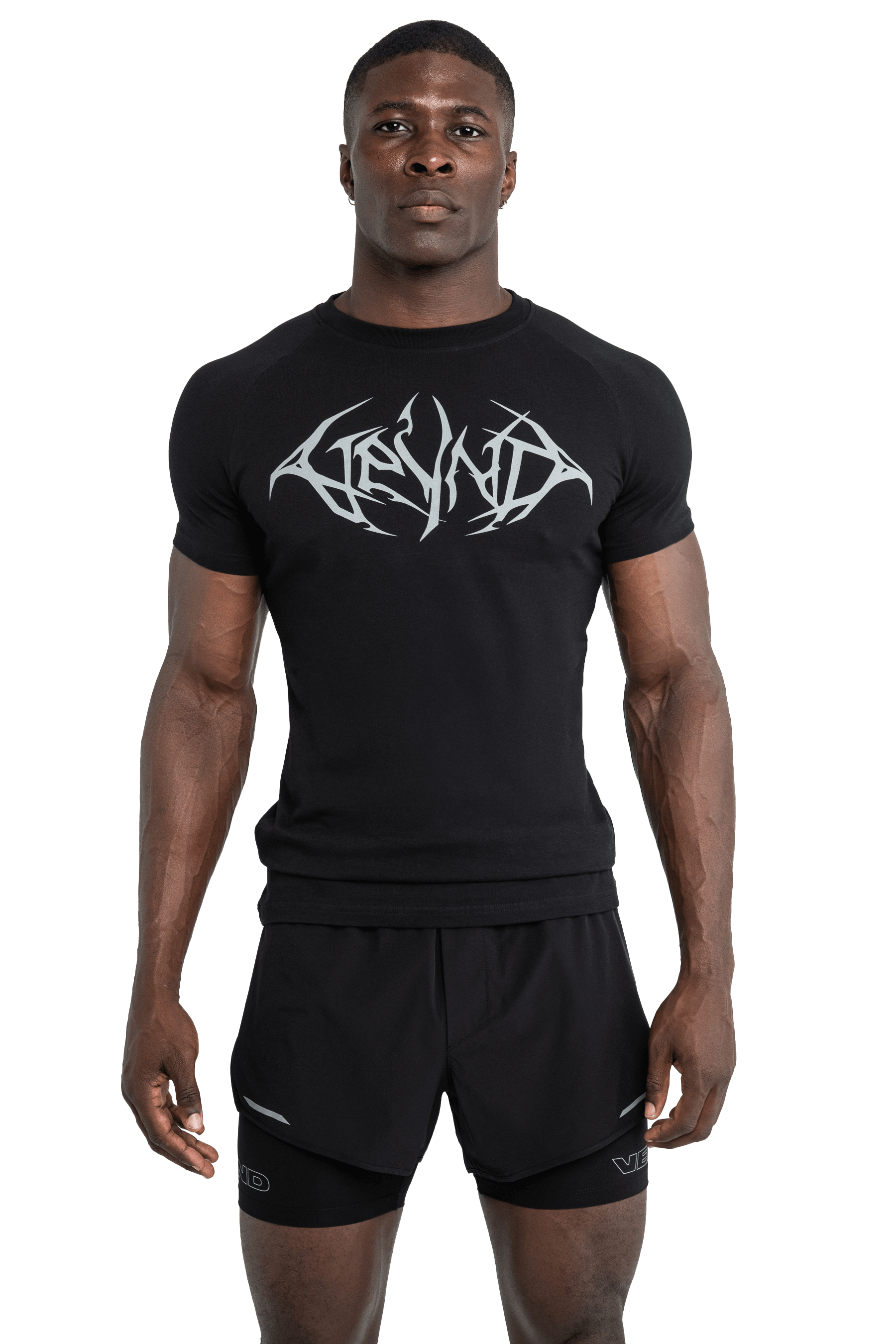 טי שירט GRAY VEINS GRAPHIC - Black