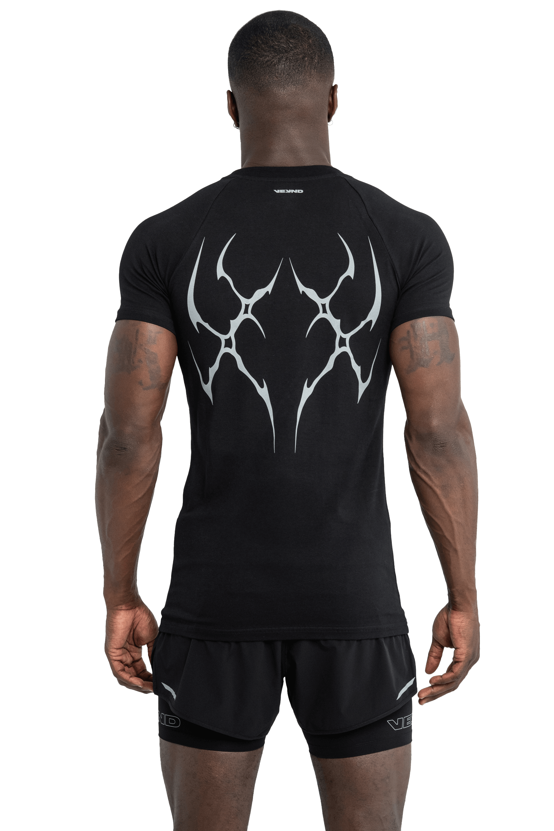 טי שירט GRAY VEINS GRAPHIC - Black