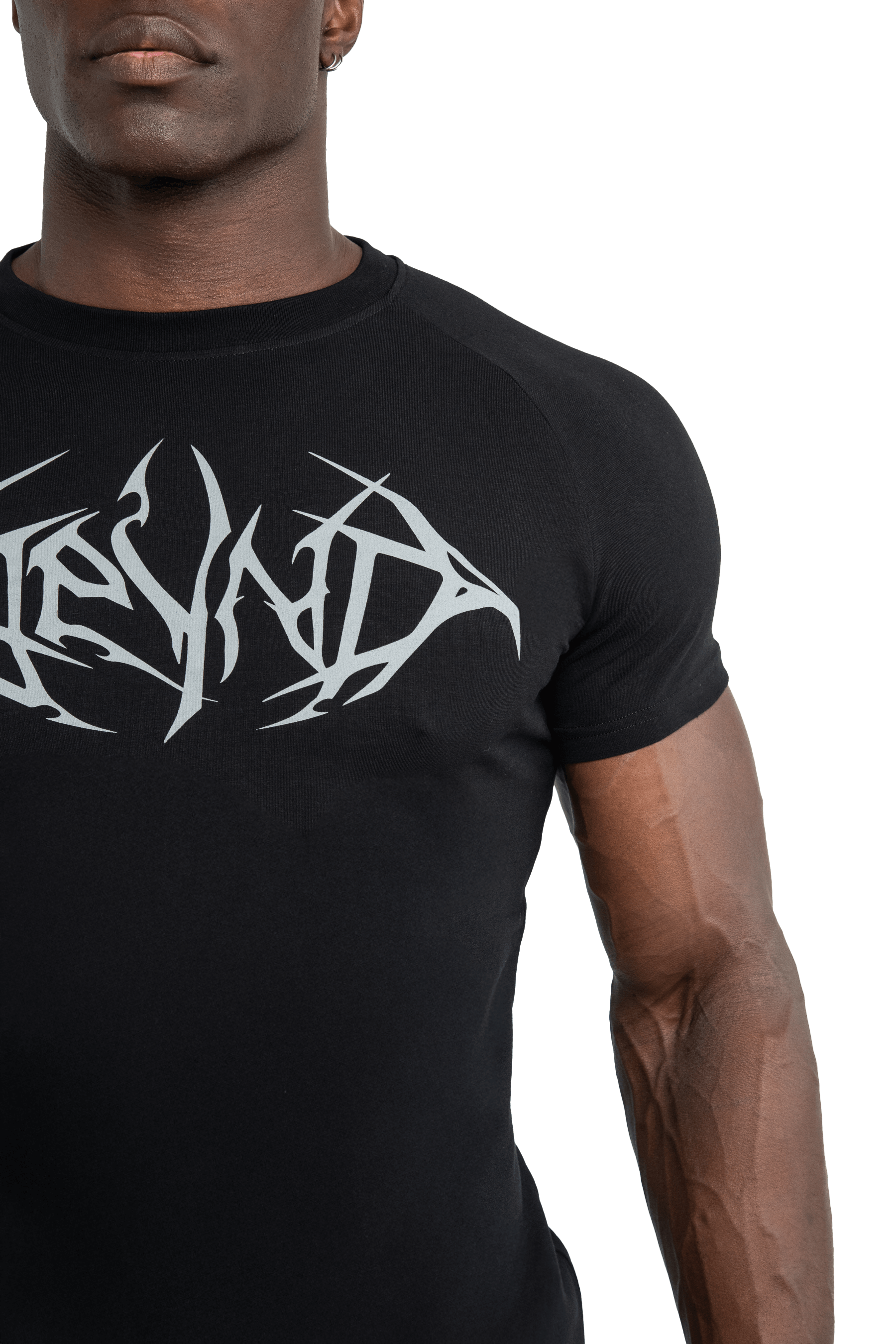 טי שירט GRAY VEINS GRAPHIC - Black