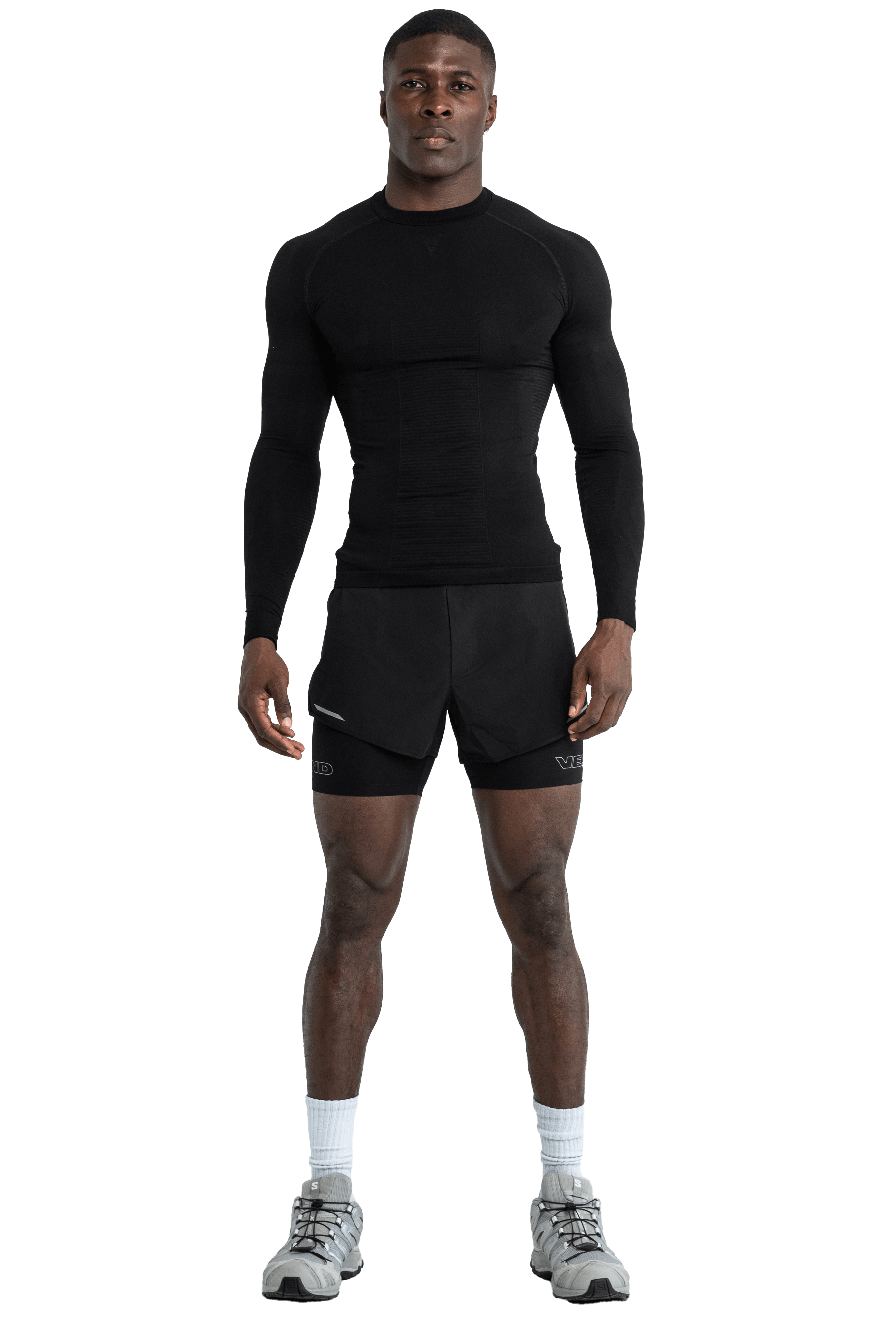 טי שירט שרוול ארוך SEAMLESS - Black