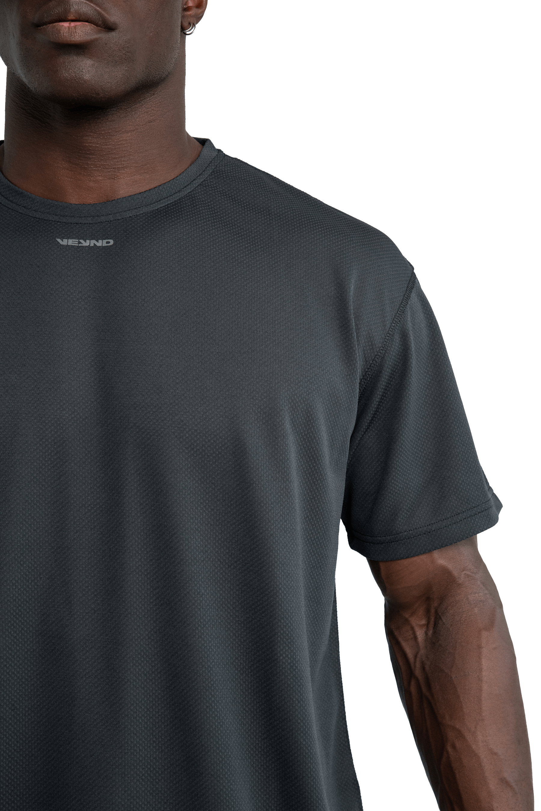 טי שירט גזרת בוקסי CROSS GRAPHIC - Dark Gray