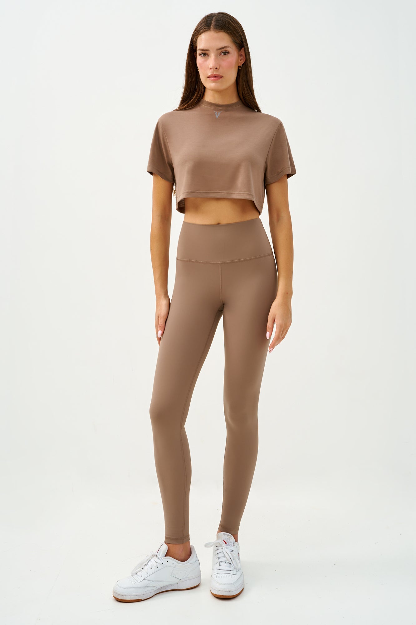 טי שירט גזרת בוקסי - Tan