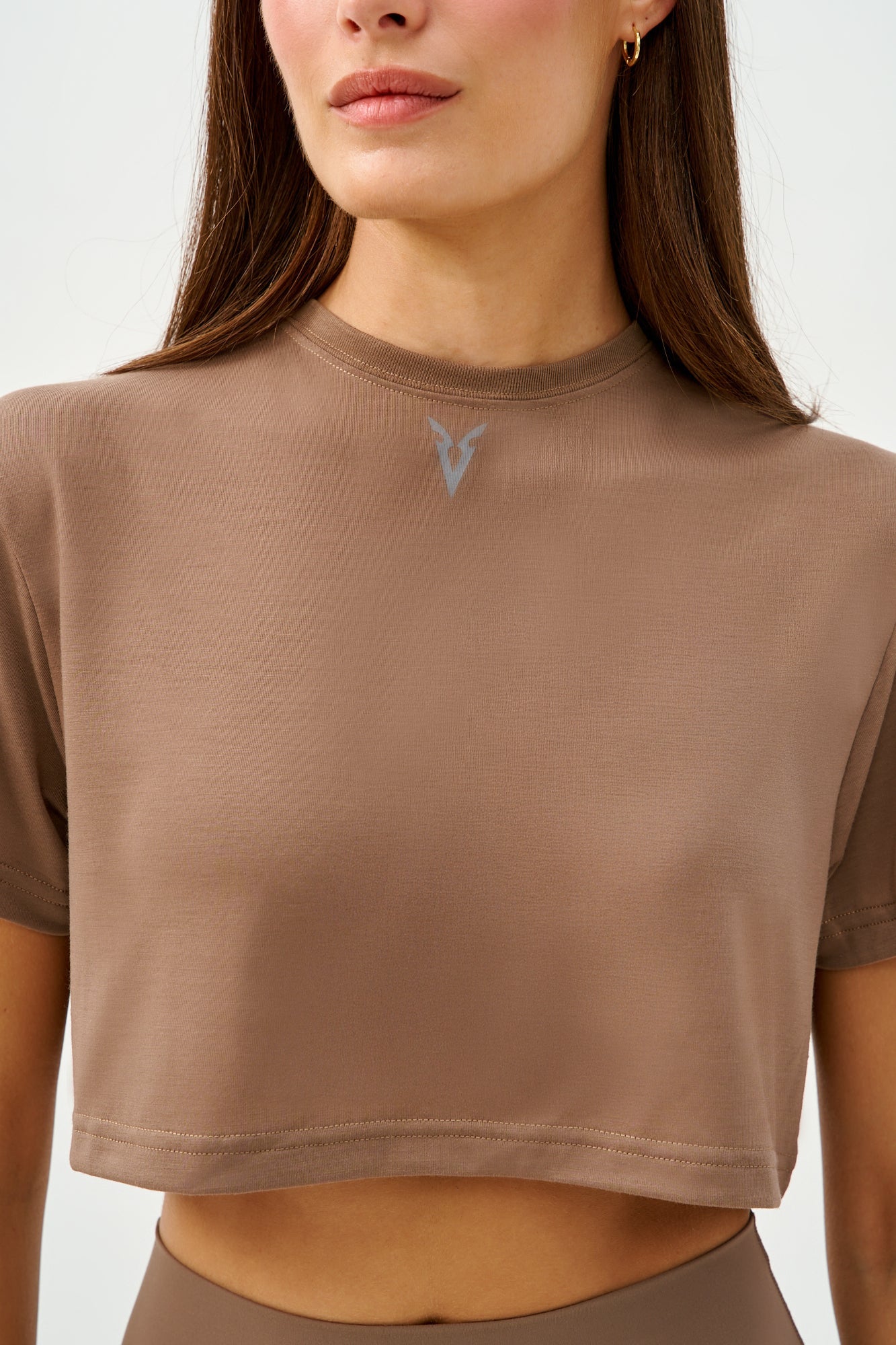 טי שירט גזרת בוקסי - Tan