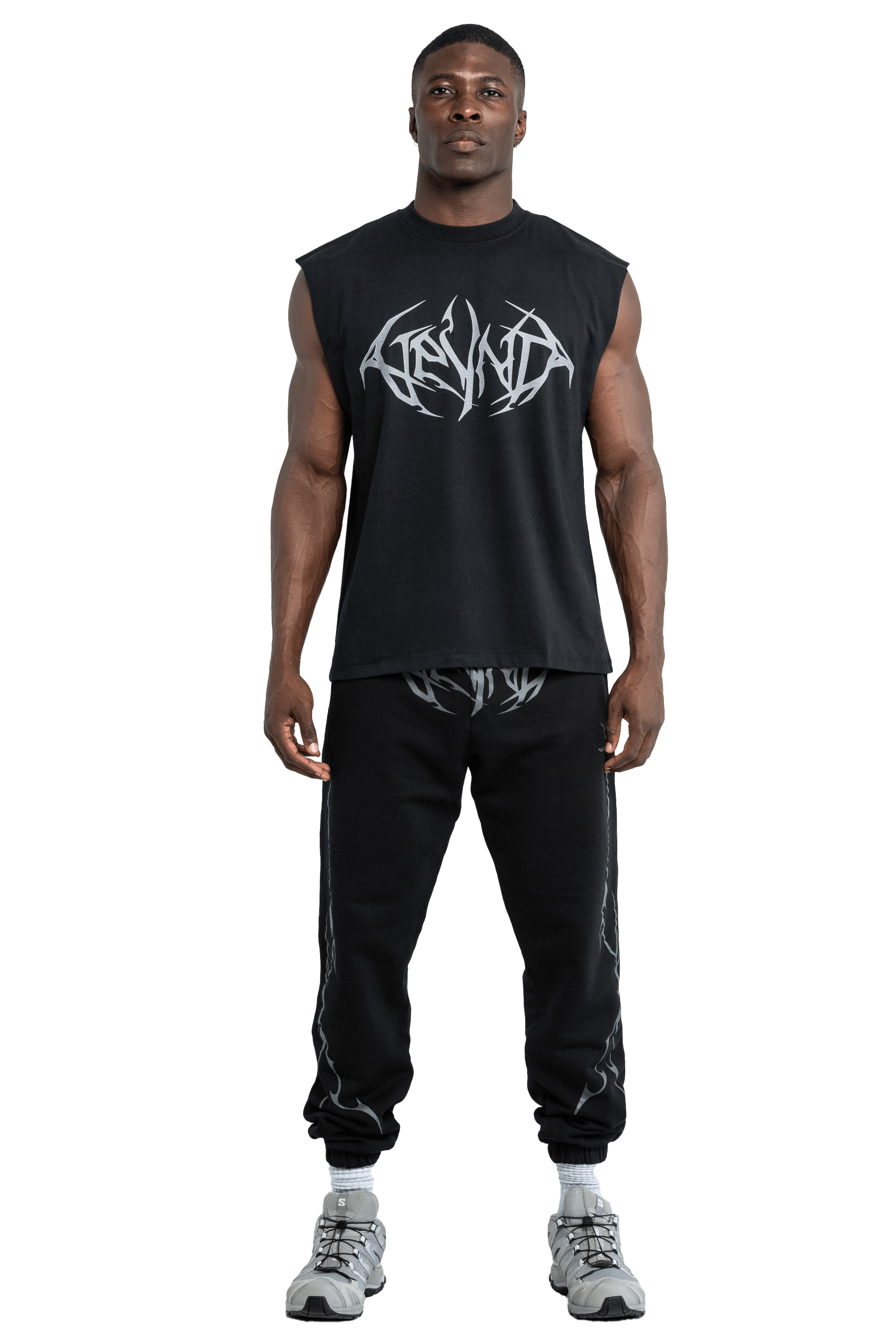 גופייה GRAY VEINS GRAPHIC- Black