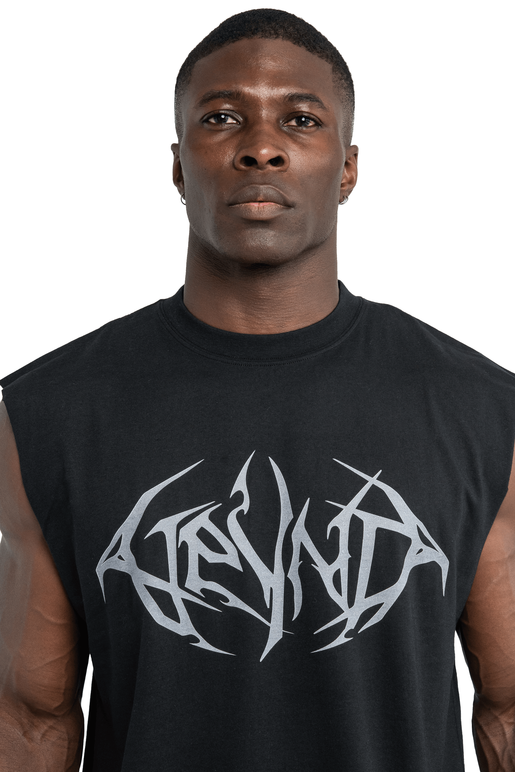 גופייה GRAY VEINS GRAPHIC- Black