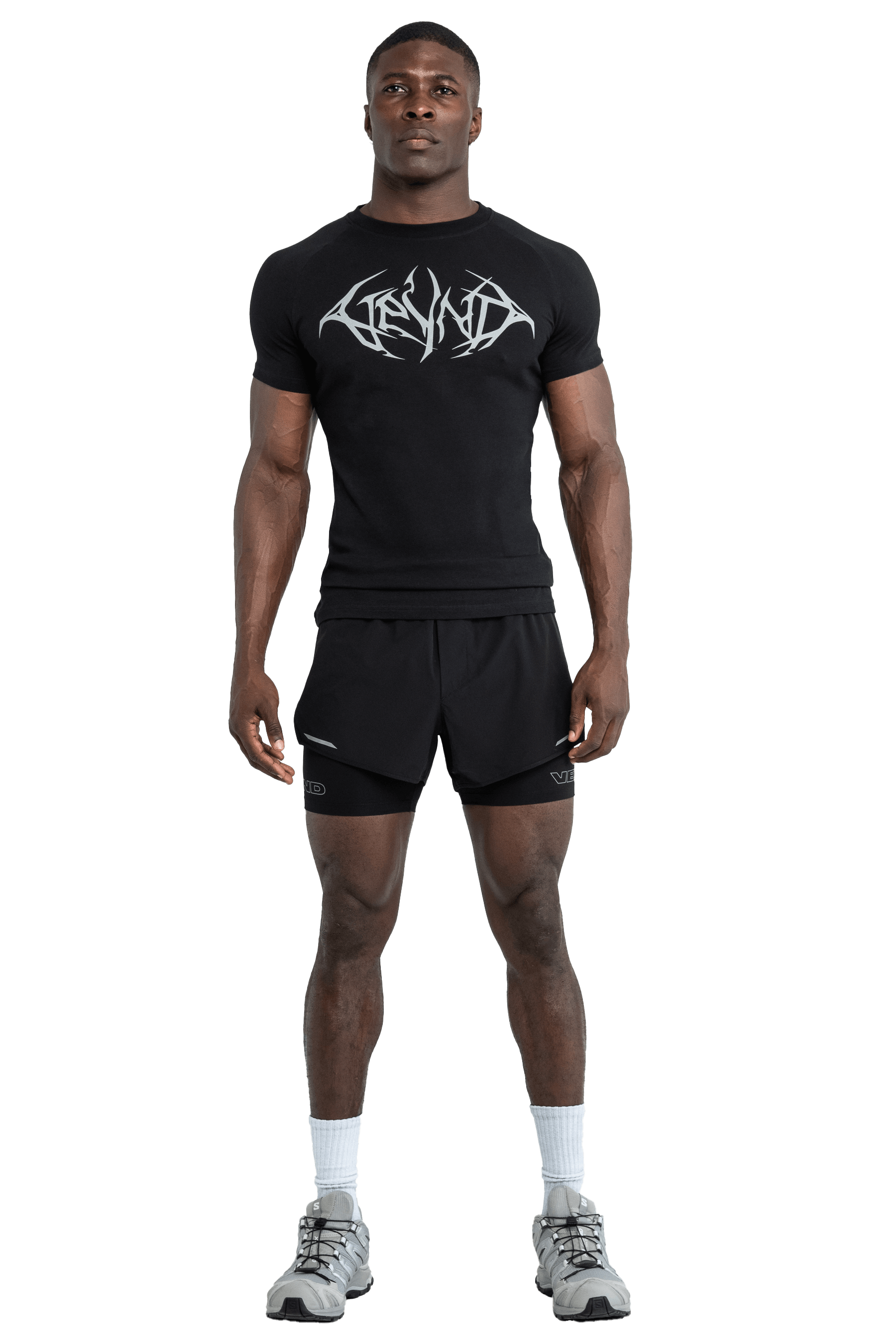 טי שירט GRAY VEINS GRAPHIC - Black